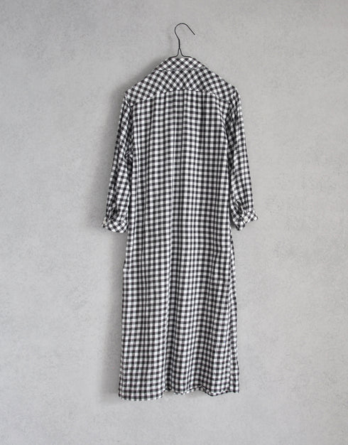 ツイルギンガムのシャツワンピース